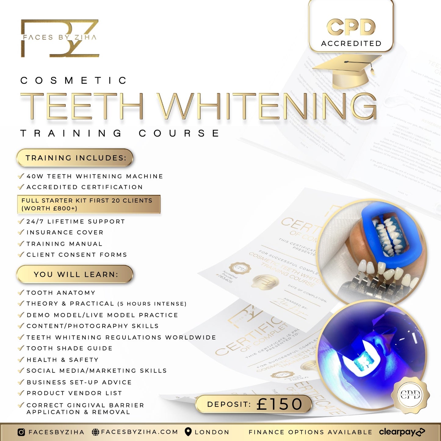 £200 TRAINING COURSE DEPOSIT